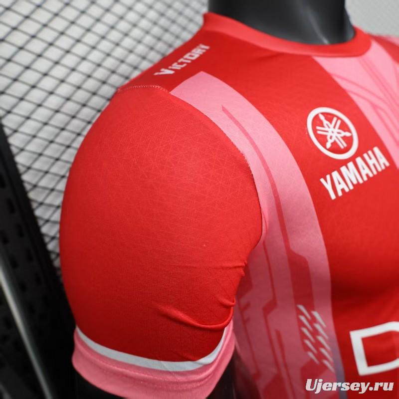 Player Version 25/26 Olympique de Marseille Red with Vertical Stripes Jersey