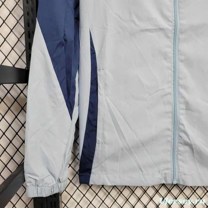 25/26 Boca Juniors Jacket Light Blue Windbreaker