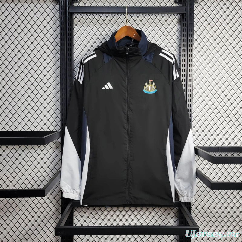 25/26 Newcastle United Jacket Black Windbreaker