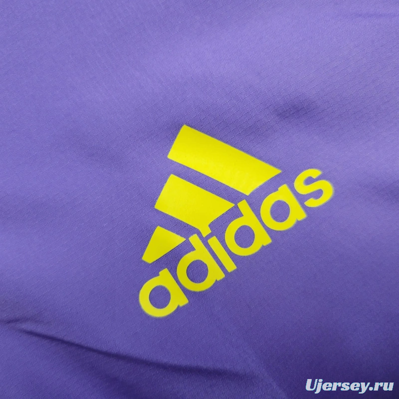 25/26 Real Madrid Jacket Black/Purple Windbreaker