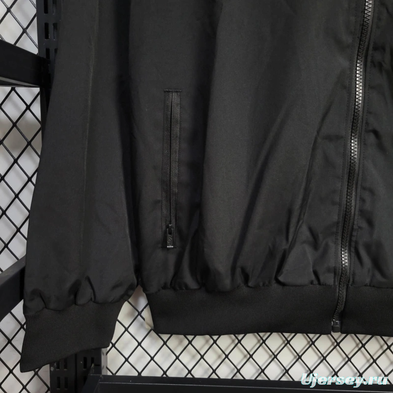 25/26 Manchester United Jacket Black/Red Windbreaker