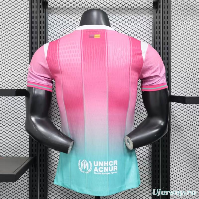 Player Version 25/26 FC Barcelona Pink with Gradient Fade Jersey