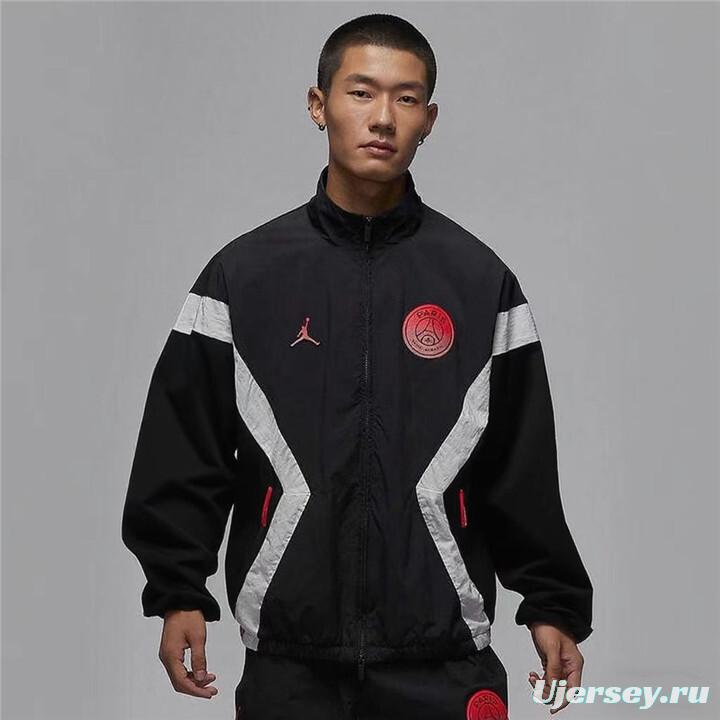 25/26 PSG Retro Color Block Track Jacket Set - Blue/Black/Pink Collection Windbreaker 3 Colors