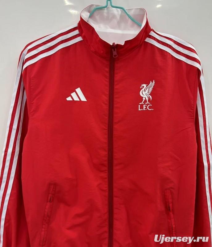 25/26 Liverpool Red/White Reversible Windbreaker