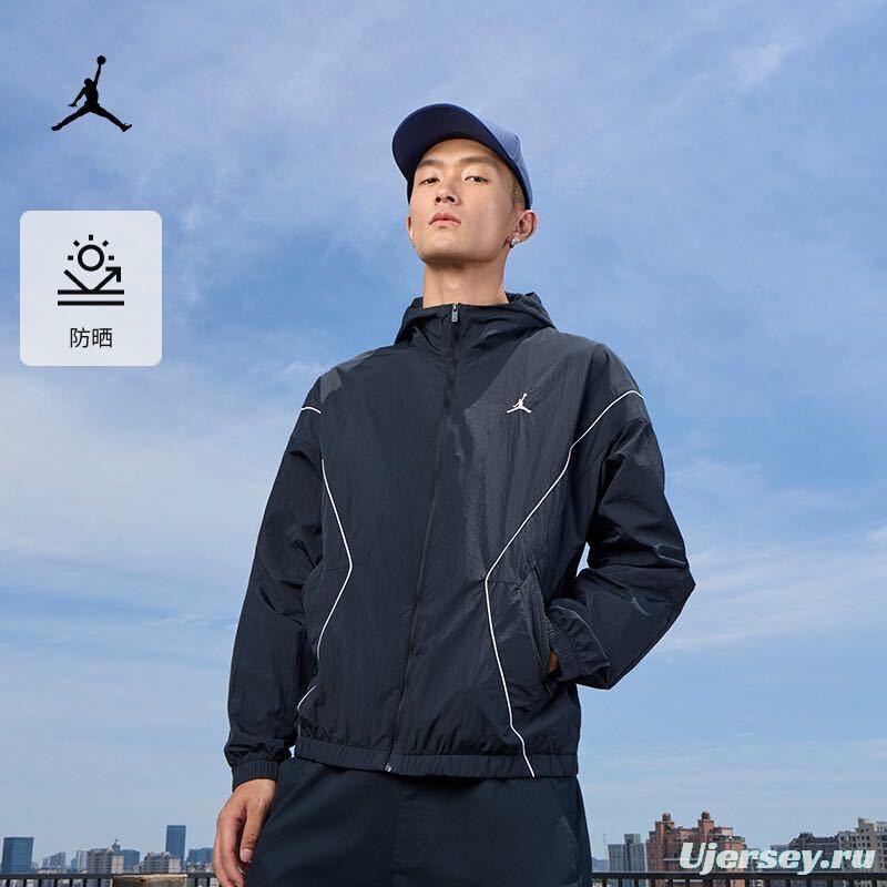 2025 NIKE Air Jordan Black Hoodie Windbreaker