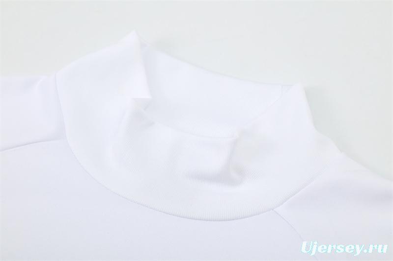 Retro 16/17 Real Madrid White Half Zipper Jacket