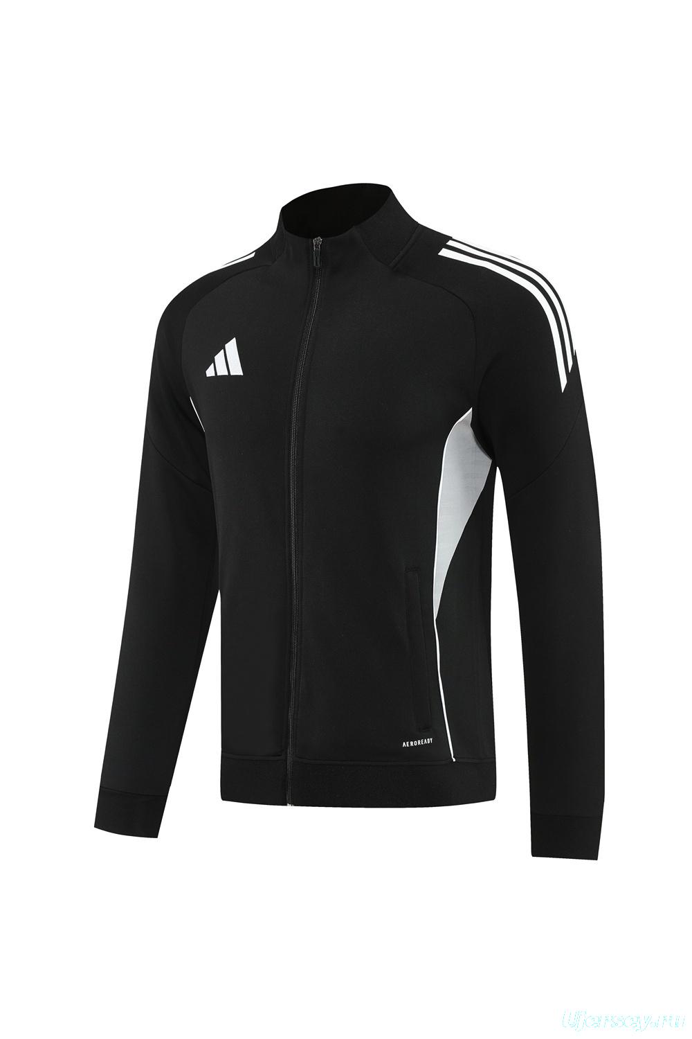 2025 Adidas Black Full Zipper Jacket + Long Pants