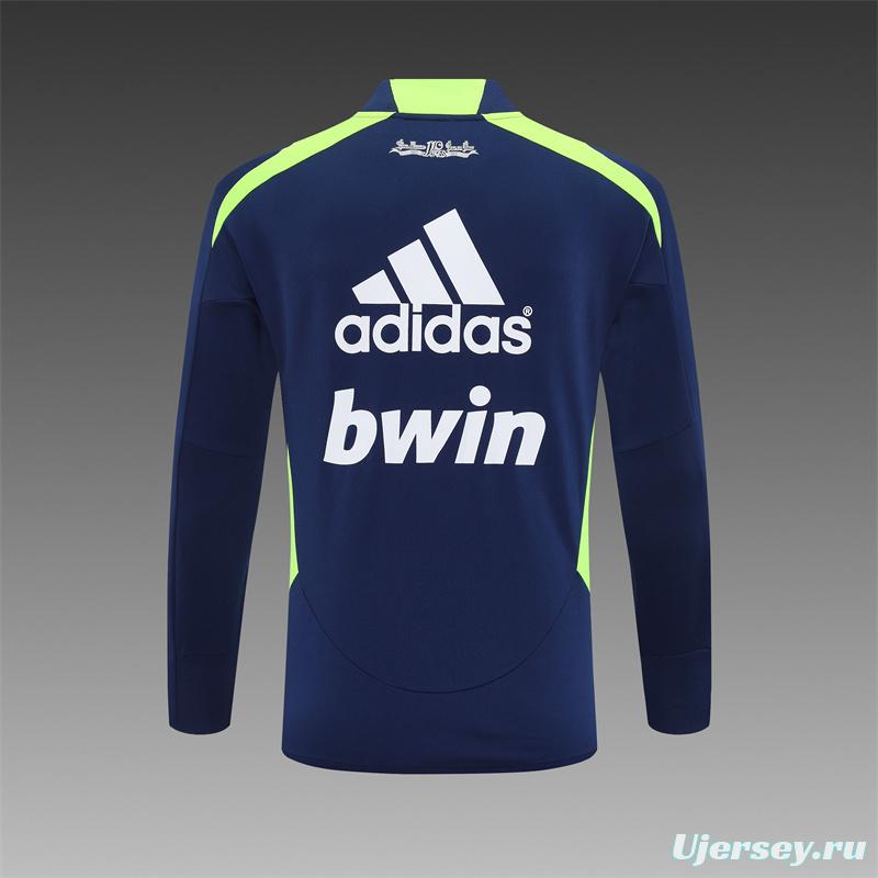 Retro 12/13 Real Madrid Royal Blue Half Zipper Jacket