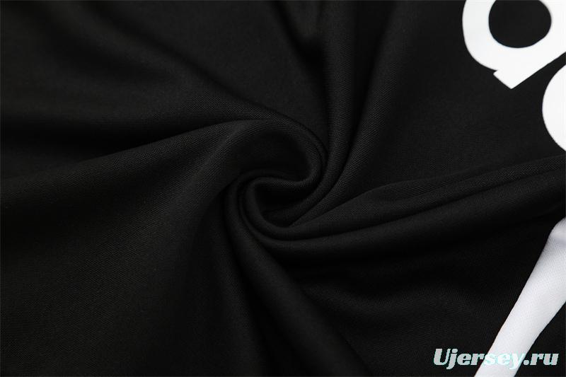 Retro 08/09 Real Madrid Black Half Zipper Jacket