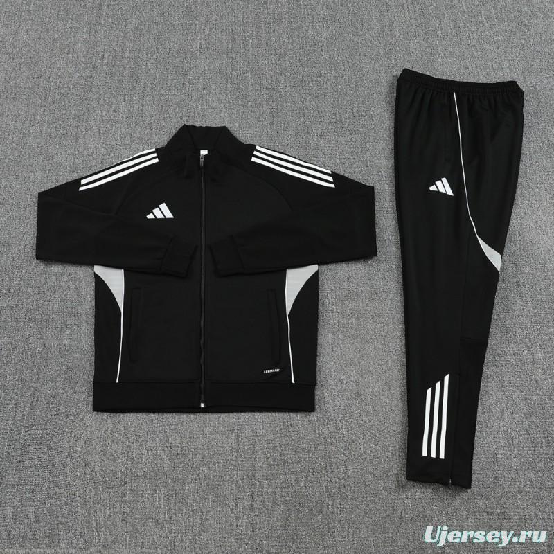 2025 Adidas Black Full Zipper Jacket + Long Pants