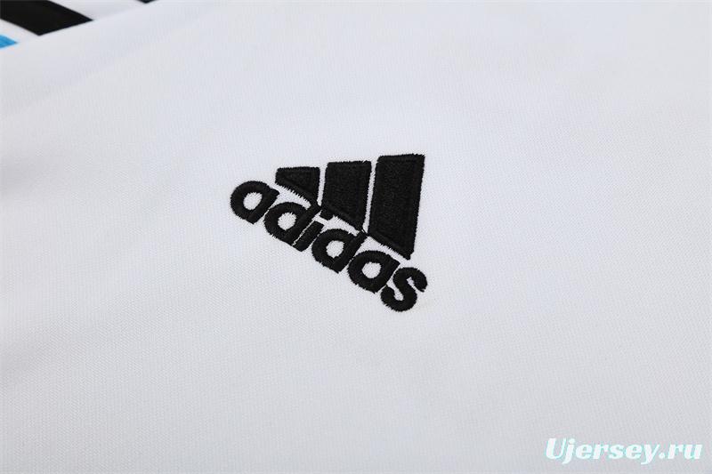 Retro 03/04 Real Madrid White Half Zipper Jacket