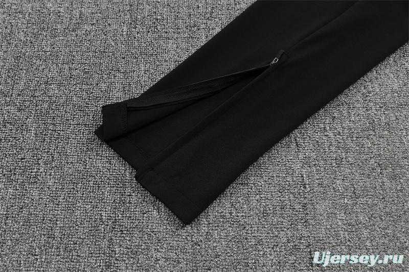 25/26 Manchester City Black Half Zipper Jacket+Long Pants
