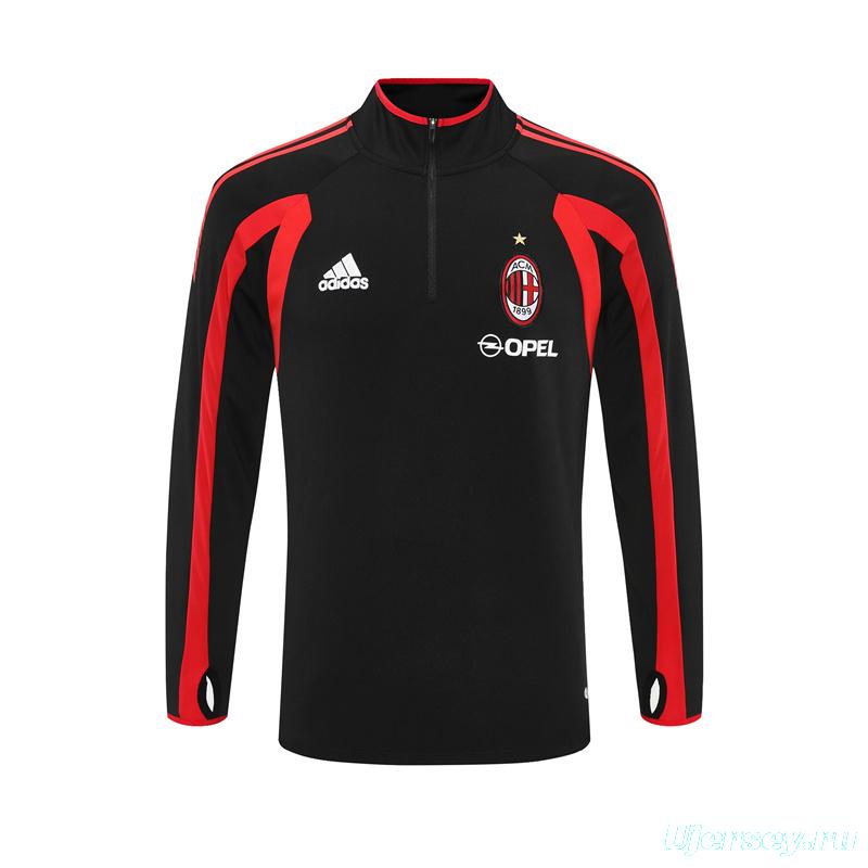 Retro 05/06 AC Milan Black Half Zipper Jacket