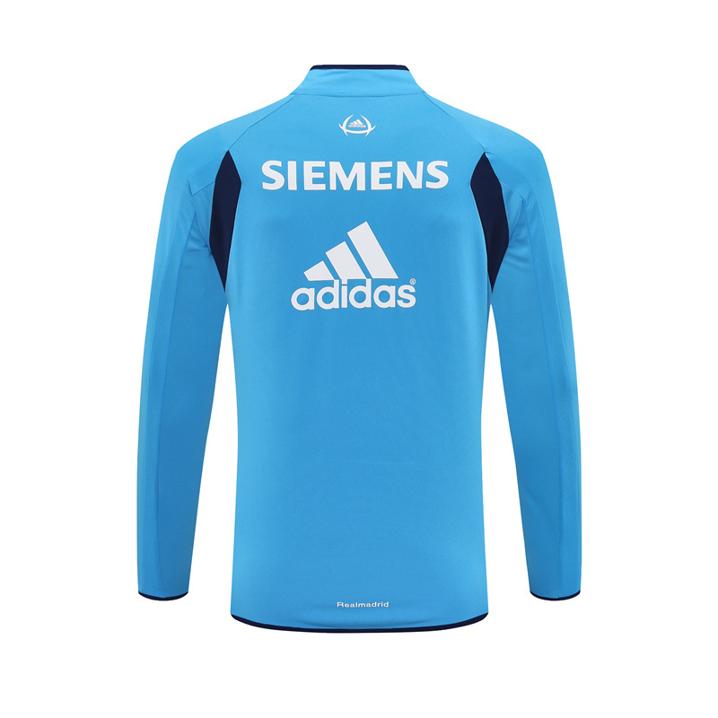 Retro 05/06 Real Madrid Light Blue Half Zipper Jacket