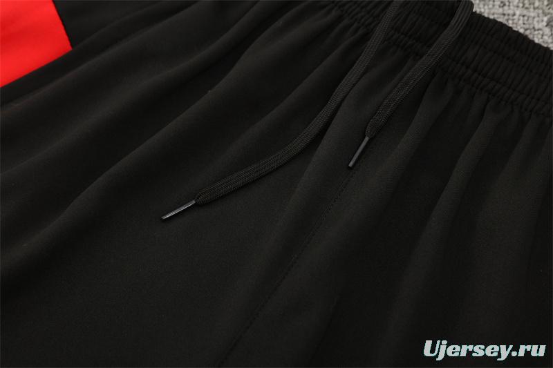 25/26 Portugal Black Half Zipper Jacket+Long Pants