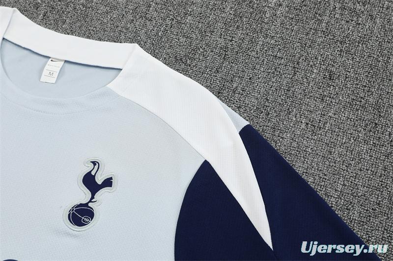 25/26 Tottenham Hotspur Grey with XS Short Sleeve+Soccer Shorts