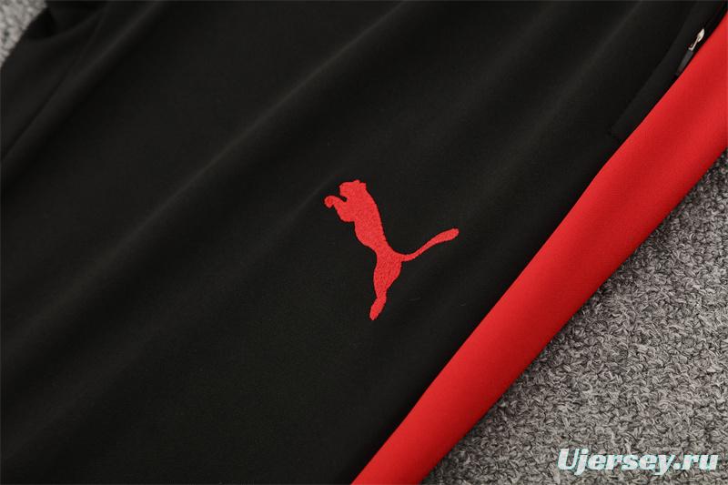 25/26 Portugal Red Half Zipper Jacket+Long Pants