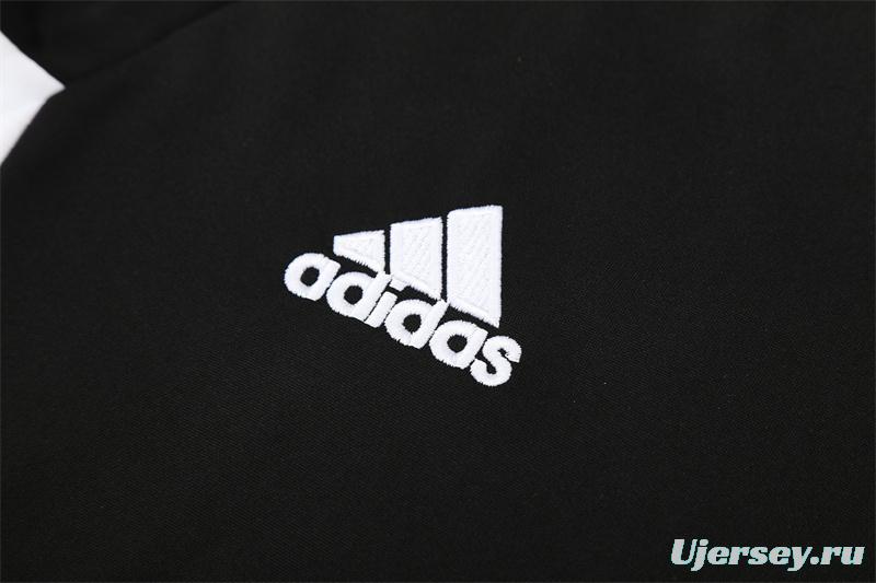 Retro 08/09 Real Madrid Black Half Zipper Jacket