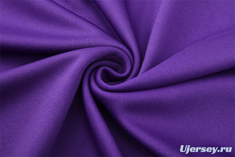 Retro 16/17 Real Madrid Purple Half Zipper Jacket+Long Pants