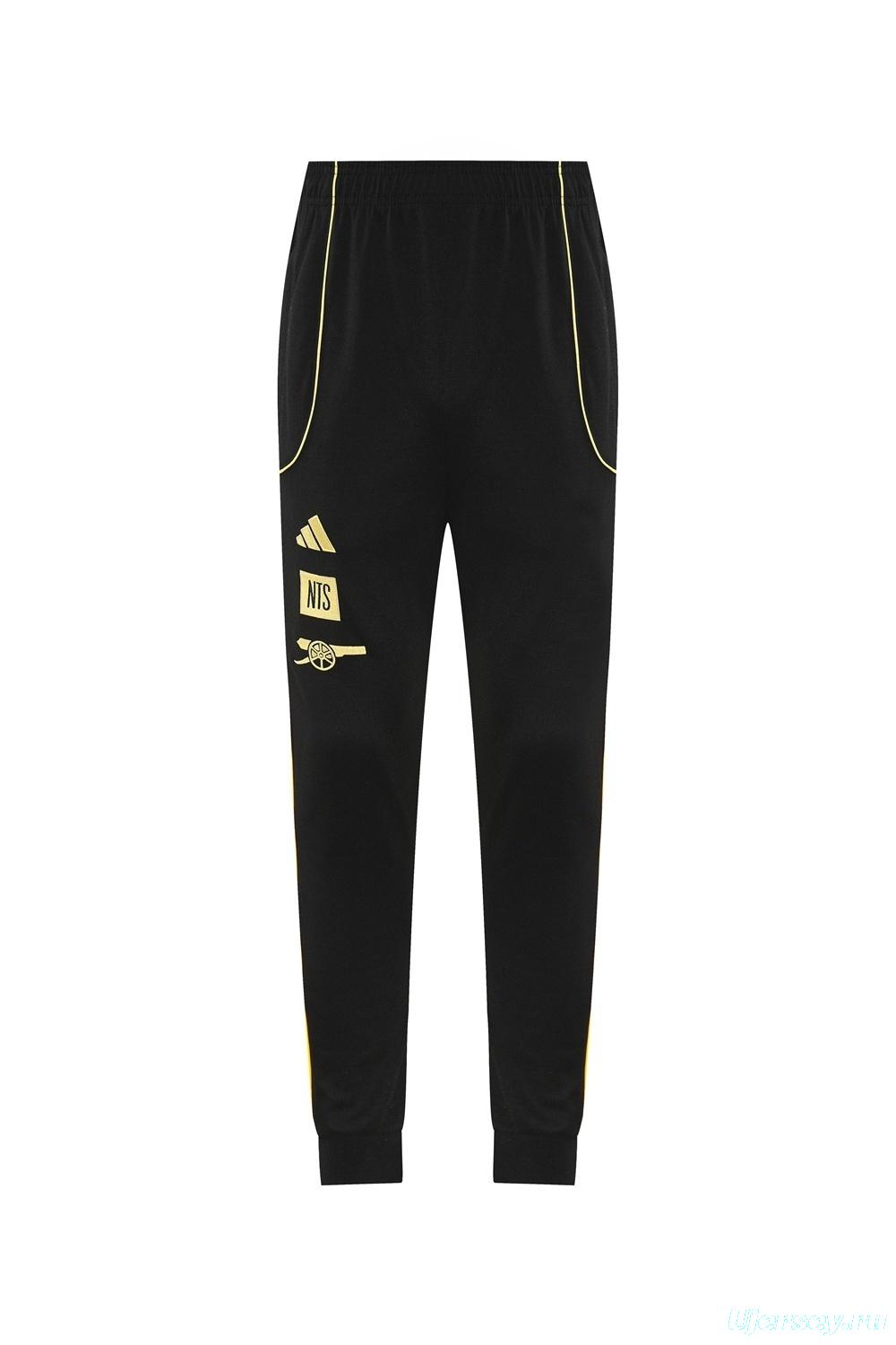 25/26 Arsenal Black Full Zipper Jacket + Long Pants