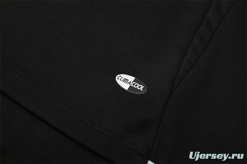 Retro 04/05 Real Madrid Black Half Zipper Jacket