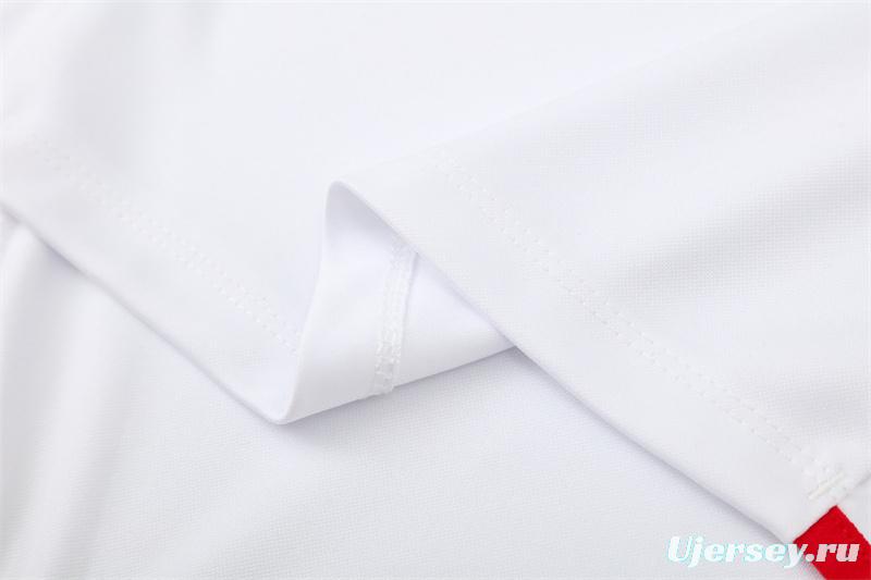 Retro 05/06 AC Milan White Half Zipper Jacket+Long Pants