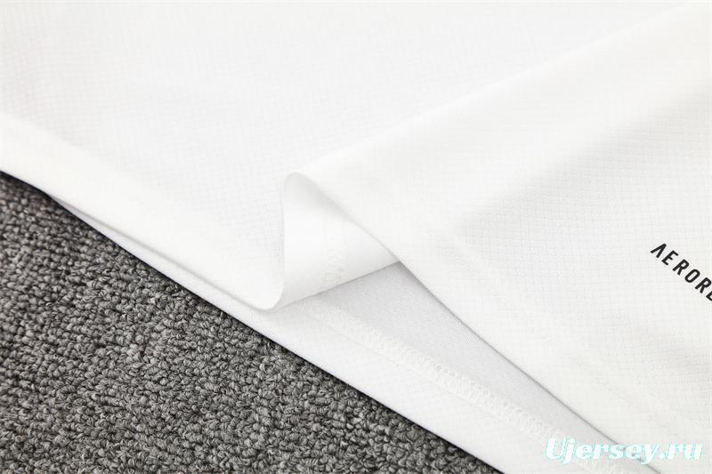 25/26 Manchester United White Purple Short Sleeve+Soccer Shorts