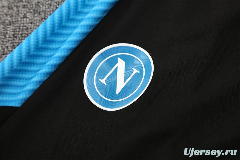 25/26 Napoli Black Grey Camouflage Half Zipper Jacket+Long Pants