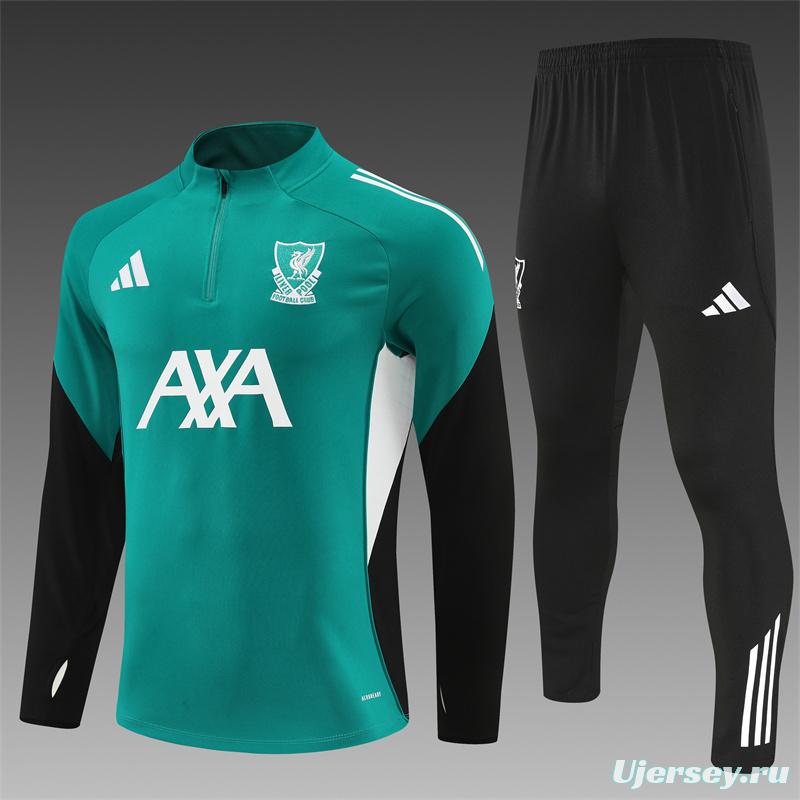 25/26 Liverpool Green Half Zipper Jacket+Long Pants