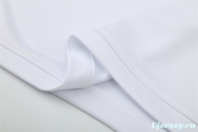 Retro 03/04 Real Madrid White Half Zipper Jacket