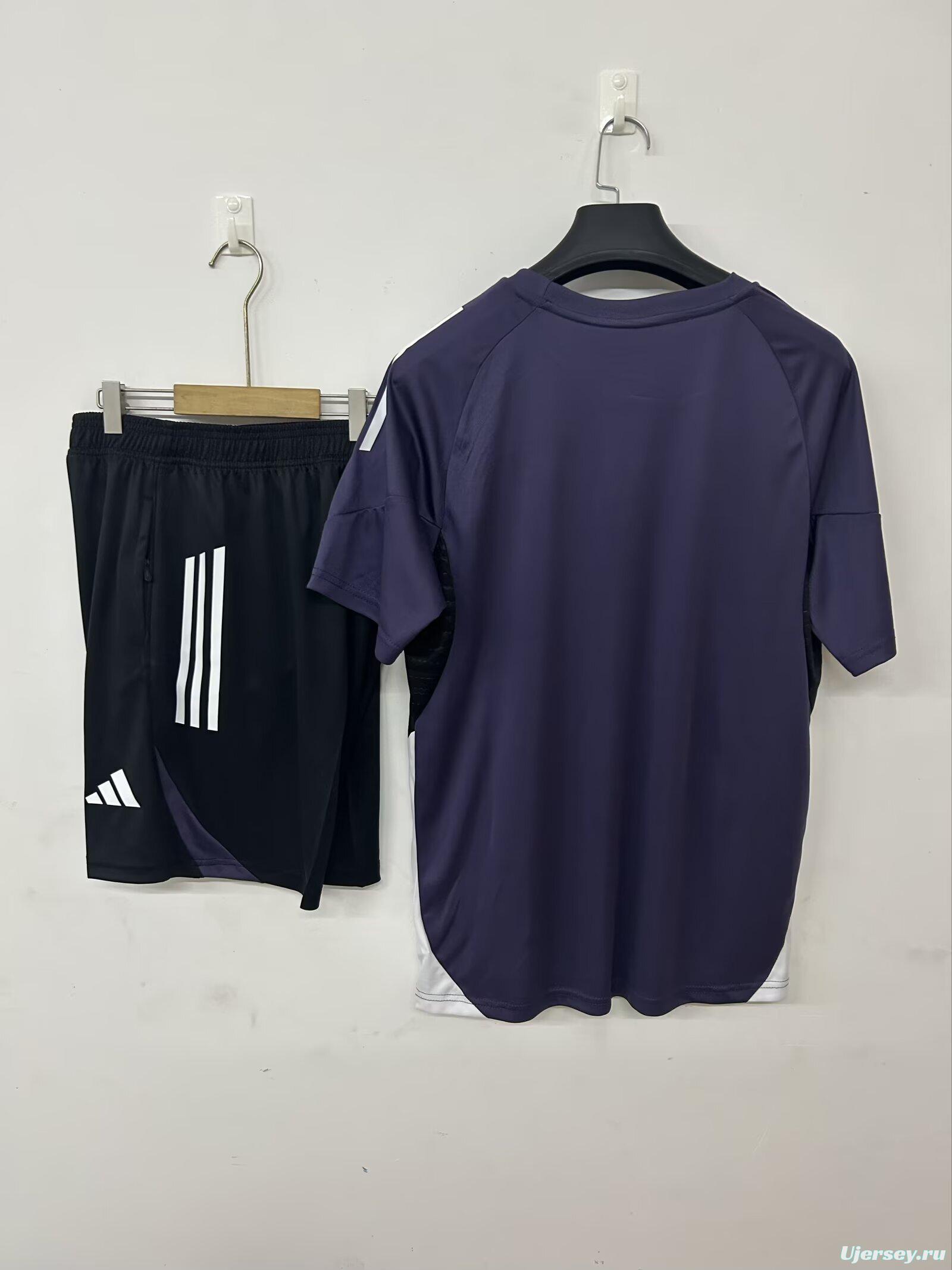 25/26 Manchester United Pre-Match Training Jersey Purple+ Shorts