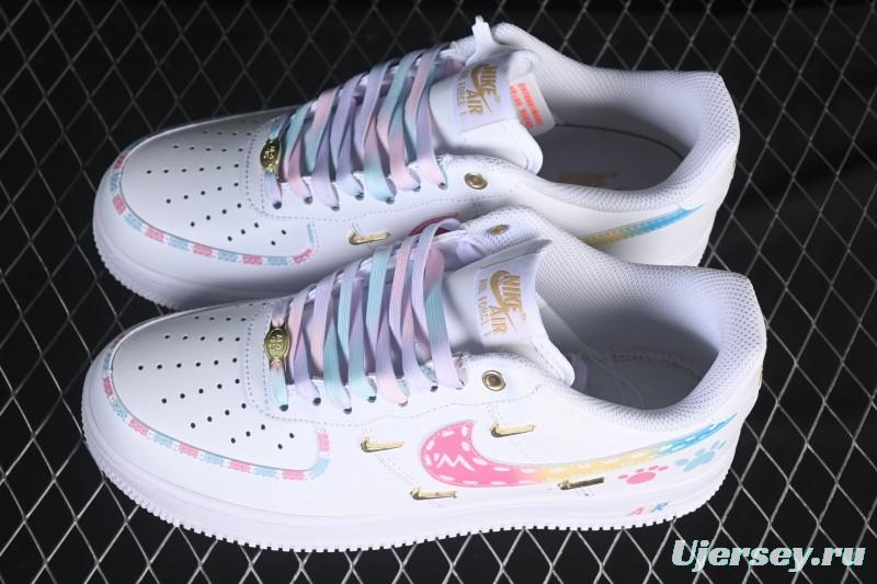 Nike Air Force 1'07 Low Four Hook Rainbow Cake Casual Sneakers - ZH0316-115