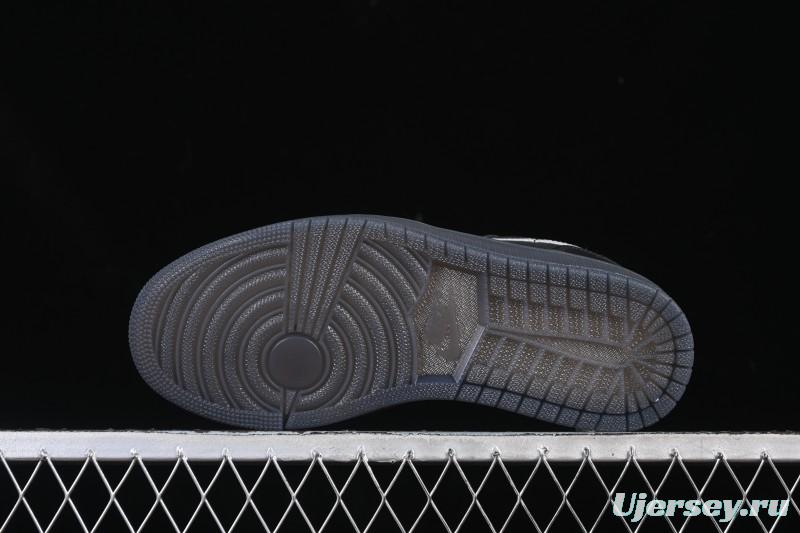 Nike Air Jordan 1 Low AJ1 Black White Canvas Patch Low Top Casual Basketball Shoes - HV5968-001