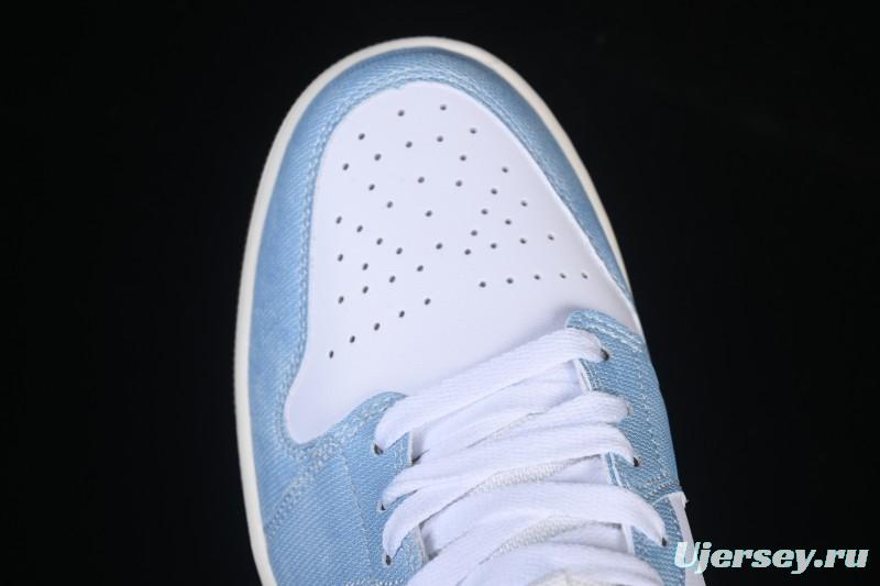 Nike Air Jordan 1 Mid Retro Denim Blue Casual Sneakers - HQ2005-100