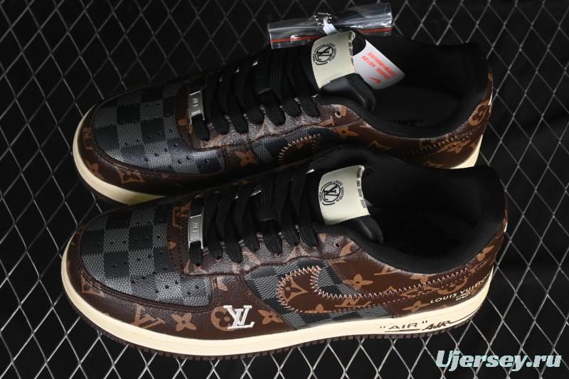 Nike Air Force 1 '07 Low LV Collaboration Coffee Gray Casual Sneakers - SC0601-563