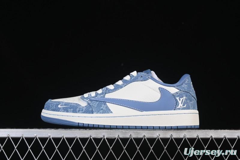 Nike Travis Scott x Fragment Design x Air Jordan 1 Low OG SP AJ1 Low-Top Casual Sneakers - SC0601-056