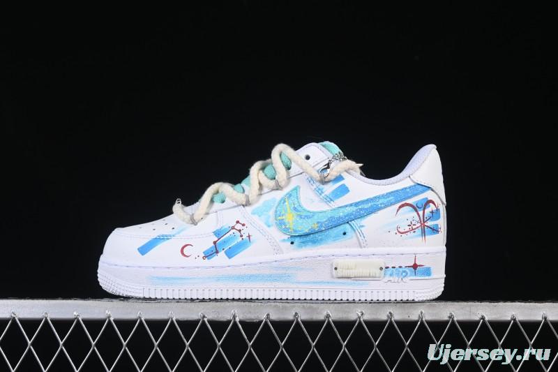 Nike Air Force 1 '07 Low Aries Hand-Painted Doodle Zodiac Series Casual Sneakers - 321-419