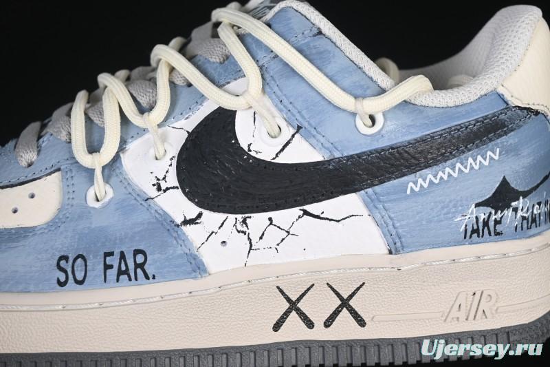 Nike Air Force 1'07 Low The Age of Cracks Hand-Drawn Graffiti Casual Sports Shoes - KS6896-555