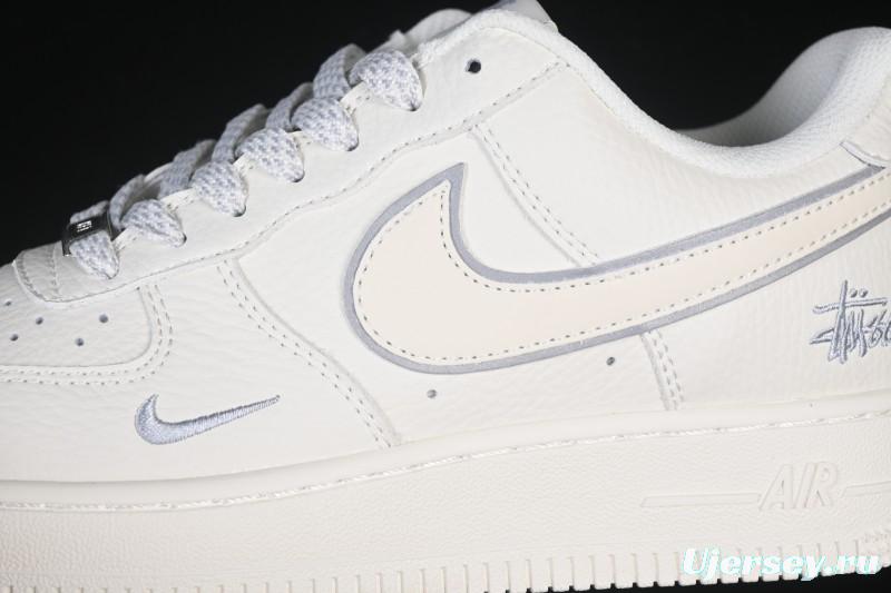 Nike Air Force 1 '07 Low Stussy Collaboration Beige Low-Top Casual Sneakers - CS5288-034