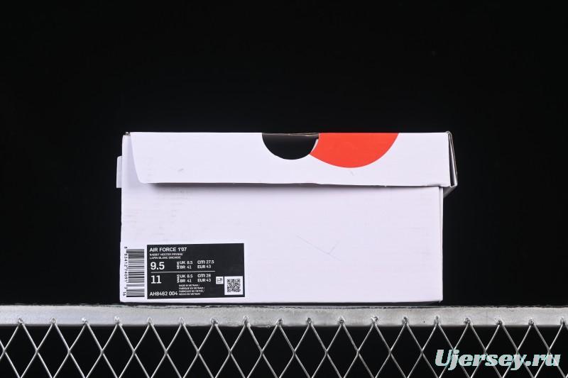 Nike Air Force 1 '07 Low Gucci Collaboration Pattern Grass Green Casual Sneakers - AH8462-004