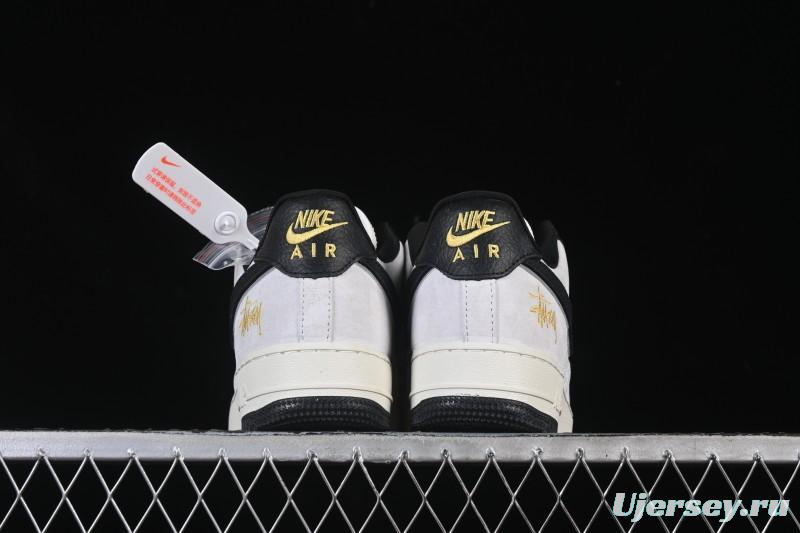 Nike Air Force 1'07 Low Casual Sneakers in White Black Gray - YF9511-805