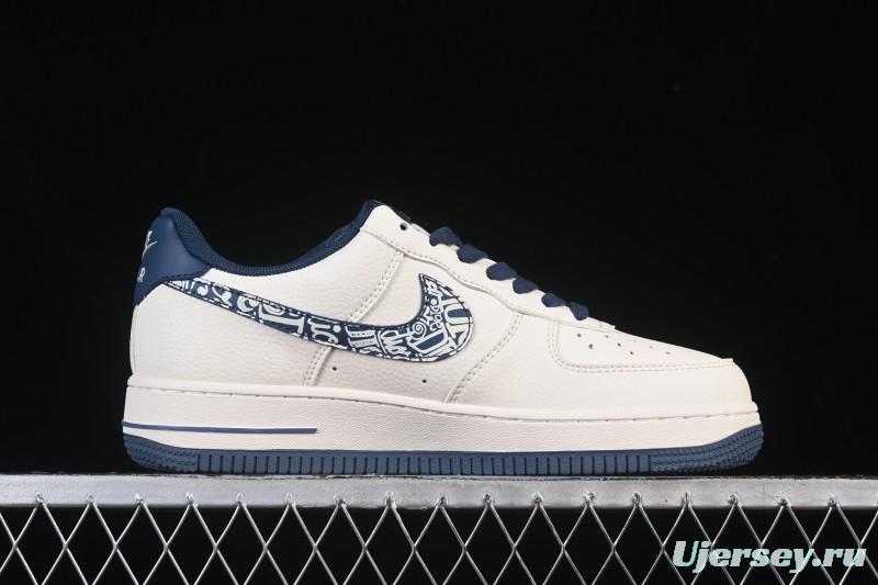 Nike Air Force 1 '07 Low Dior Collaboration Milan Embroidery Low-Top Casual Sneakers - XD2588-608