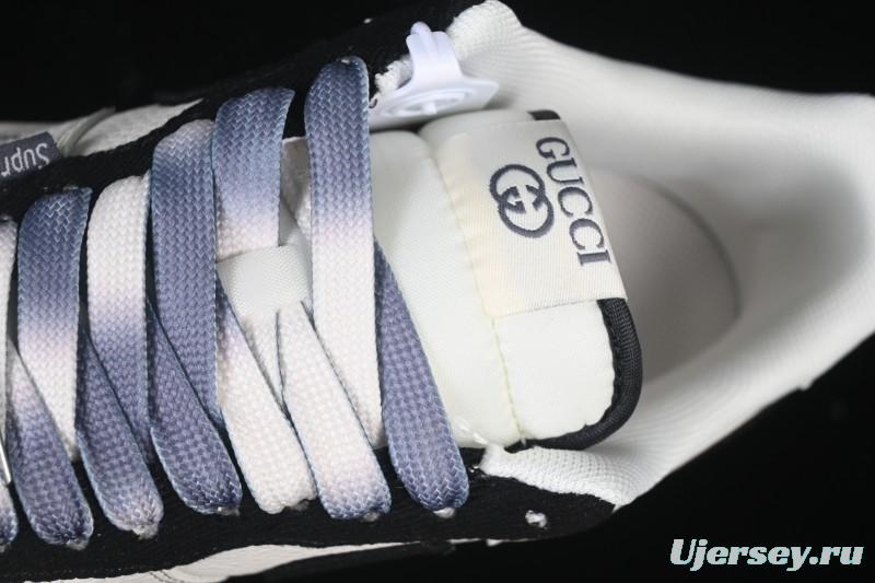 Nike Air Force 1 '07 Low Gucci Collaboration Off-White Black Canvas Hook Low-Top Casual Sneakers - XD2588-605