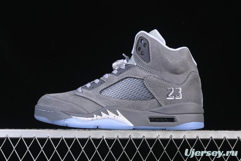 Nike Air Jordan 5 Retro Basketball Shoes with Wolf Grey Design - DD0587-002