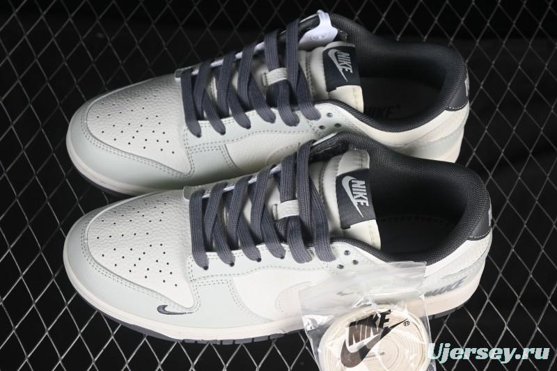 Nike SB Dunk Low Anniversary High-End Custom Mint Gray Low-Top Casual Skate Shoes - JP1628-056
