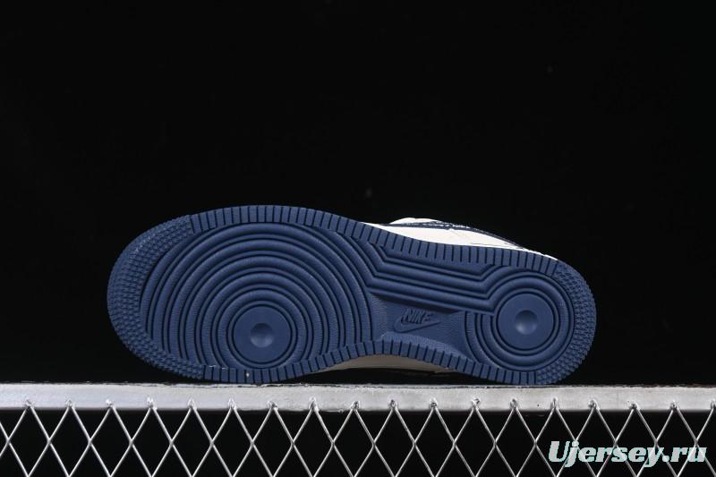 Nike Air Force 1'07 Low Collaboration Beige Camouflage Red Blue Hook Casual Skate Shoes - XD2588-609