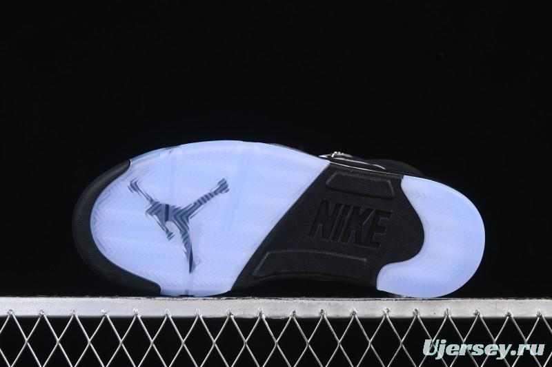 Nike Air Jordan 5 Black Metallic Reimagined Retro Basketball Shoes - HF3975-001