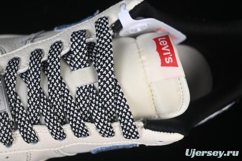 Nike Air Force 1 '07 Low Levi's Collaboration Light Blue Denim Four Swoosh Casual Sneakers - QW5606-261