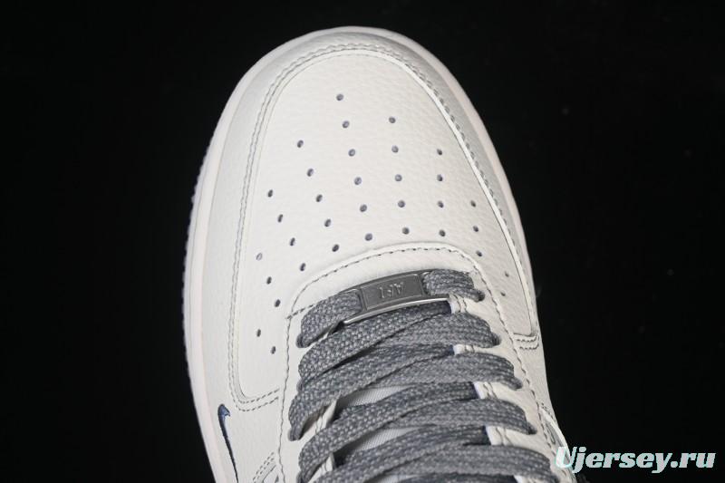 Nike Air Force 1 '07 Low LV Collaboration Printed Beige Swoosh Casual Low-Top Sneakers - HH7518-079