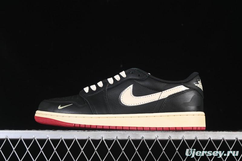 Nike Nigel Sylvester x Air Jordan 1 Low Lifestyle Casual Skate Shoes - IB8958-001